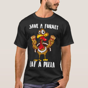 T-shirt Drôle costume Thanksgiving sauver une dinde manger