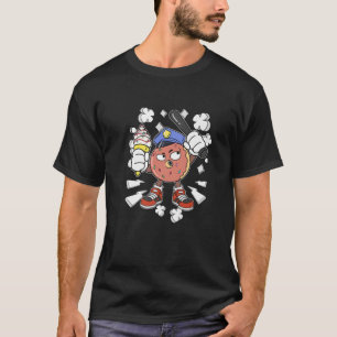 T-shirt Drôle Coupe de bonbons Police Officier Crème glacé