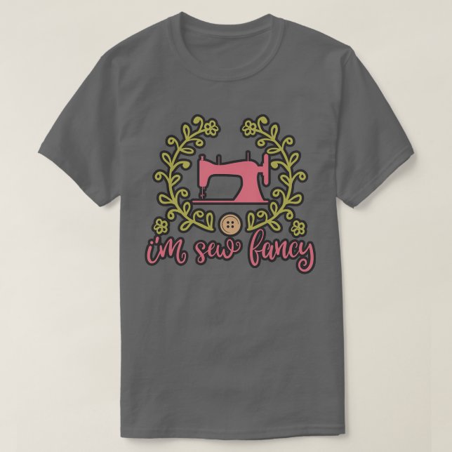 T-shirt Drôle courtepointe à coudre (Design devant)