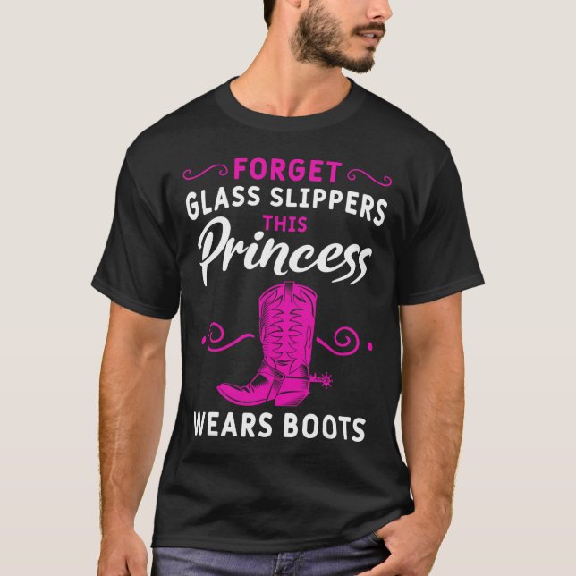 T-shirt Drôle Cowgirl Cadeau Cowboy Bottes Horseck Riding  (Devant)