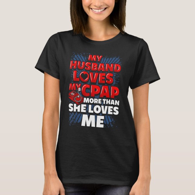 T-shirt Drôle CPAP Dit. Femme mariée CPAP (Devant)