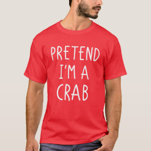 T-shirt Drôle Crabe Halloween Costume Garçon Fille Lazy Vi