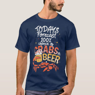 T-shirt Drôle Crabe Manger Dit Aujourd'Hui Prévoir Crabes 