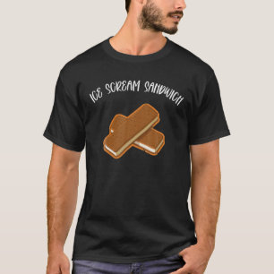 T-shirt Drôle crème glacée Sandwich Ice Crème tournevis Pu