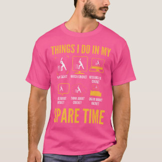 T-shirt Drôle Cricket Que Faire Dans Mon Temps De Rechange
