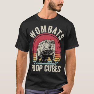 T-shirt Drôle Cubes De Poop Wombats