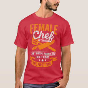 T-shirt Drôle Cuisine Femme Chef Girl Cadeau