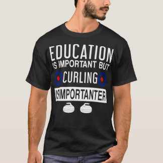 T-shirt Drôle Curling Design Cadeau