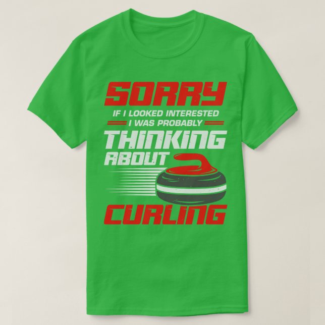 T-shirt Drôle Curling Joueur Sport Curler Cadeau (Design devant)