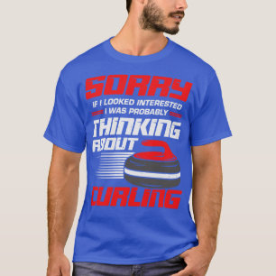 T-shirt Drôle Curling Joueur Sport Curler Cadeau