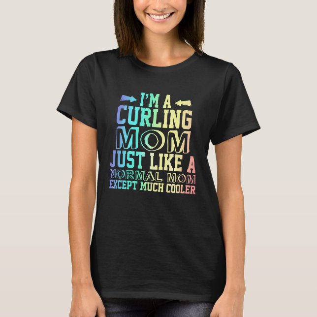 T-shirt Drôle Curling maman citations, Curling maman migno (Devant)