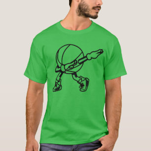 T-shirt Drôle Dabbing Basketball Danse Avec Chaussures Mas