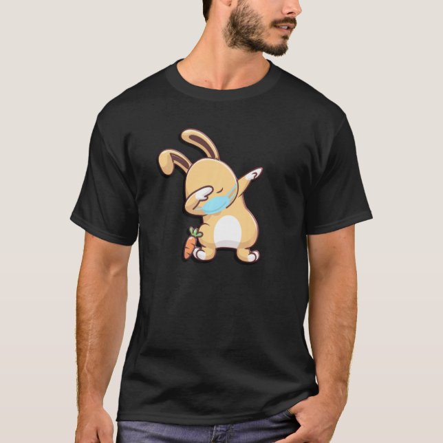 T-shirt Drôle Dabbing Bunny de Pâques Pâques Pâques 2021 (Devant)