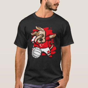 T-shirt Drôle Dabbing Chien Turquie Volleyball Fans Jersey