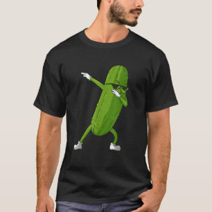 T-shirt Drôle Dabbing Pickle Cadeau Cute Dancing Cucumber 