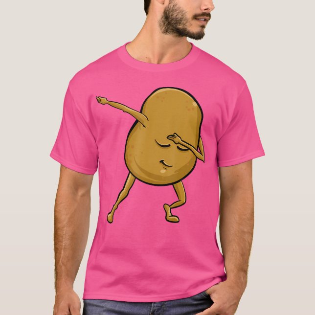 T-shirt Drôle Dabbing Potato Cadeau Cool Danser Spuds Hip- (Devant)