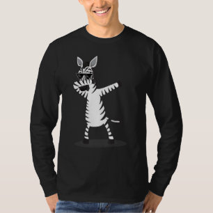 T-shirt Drôle Dabbing Zebra Top pour les Amoureux des anim