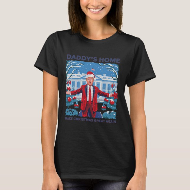 T-shirt Drôle Daddy Accueil Trump laide Sweater de Noël Xm (Devant)