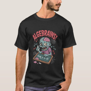 T-shirt Drôle d'algèbre zombie professeur de maths Hallowe