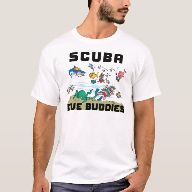 T-shirt drôle d'ami de piqué de SCAPHANDRE (Devant)