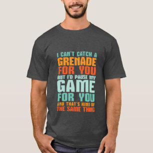 T-shirt drôle d'amour de Gamer je fais une pause