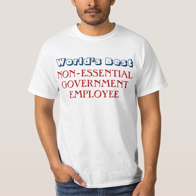 T-shirt drôle d'arrêt d'employé de l'État (Devant)