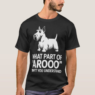 T-shirt Drôle d'art de Terrier Écossais pour chien Scottie