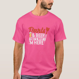 T-shirt Drôle Dart Lecteur Lover Darts And Beer C'est pour