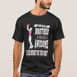T-shirt Drôle de basket-ball Soeur Jour Jour Joueur de bas