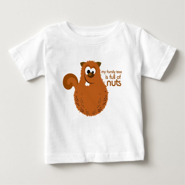 T-shirt drôle de bébé d'arbre généalogique (Devant)