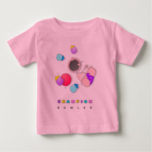 T-shirt drôle de bébé de bowling