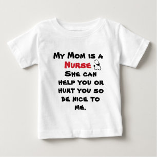 T-shirt drôle de bébé de stéthoscope d'infirmière