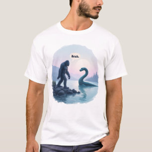 T-shirt Drôle de Bigfoot Sasquatch Monstre du Loch Ness 'B