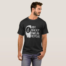 T-shirt drôle de billards, piscine 8-Ball affligée