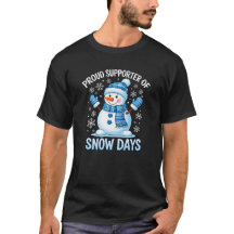 T-shirt drôle de bonhomme de neige, partisan fier