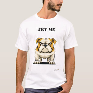 T-shirt drôle de bouledogue grincheux
