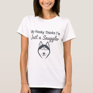 T-shirt drôle de câlin de chien Husky