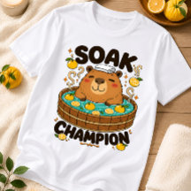 T-shirt drôle de capybara champion de trempage dan