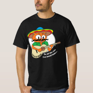 T-shirt drôle de chat à moustache de dessin animé