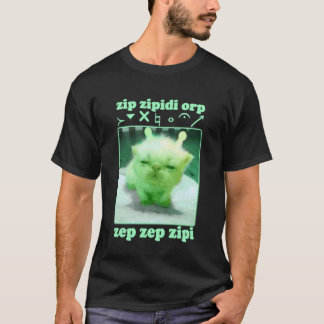 T-shirt Drôle de chat alien mème dank cringe femme homme e