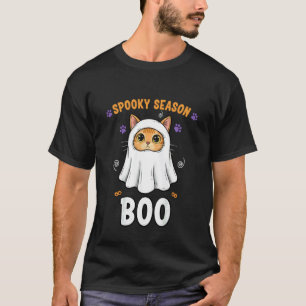 T-shirt drôle de chat fantôme mignon pour chat Hal