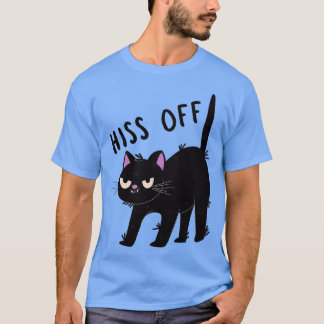 T-shirt drôle de chat Hiss Off Men Femmes
