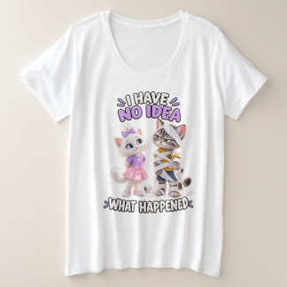 T-shirt drôle de chat 'Je n'ai aucune idée de ce q