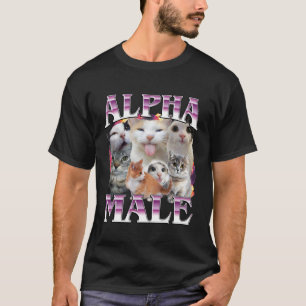 T-shirt drôle de chat mâle alpha, chat mignon mème
