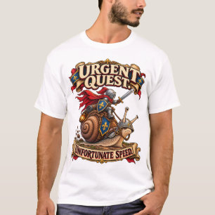 T-shirt drôle de Chevalier Escargot Médiéval Quê