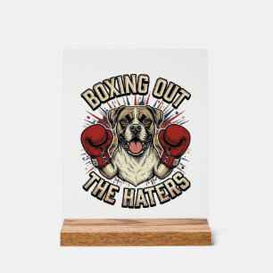 T-shirt drôle de chien Boxer boxant les haineux De