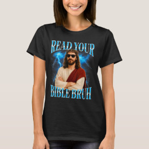 T-shirt Drôle de chrétien lis ta bible mec