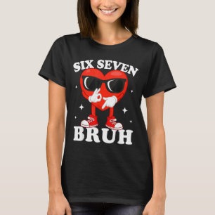 T-shirt Drôle de cœur qui dab Bruh 67 Meme Saint-Valentin