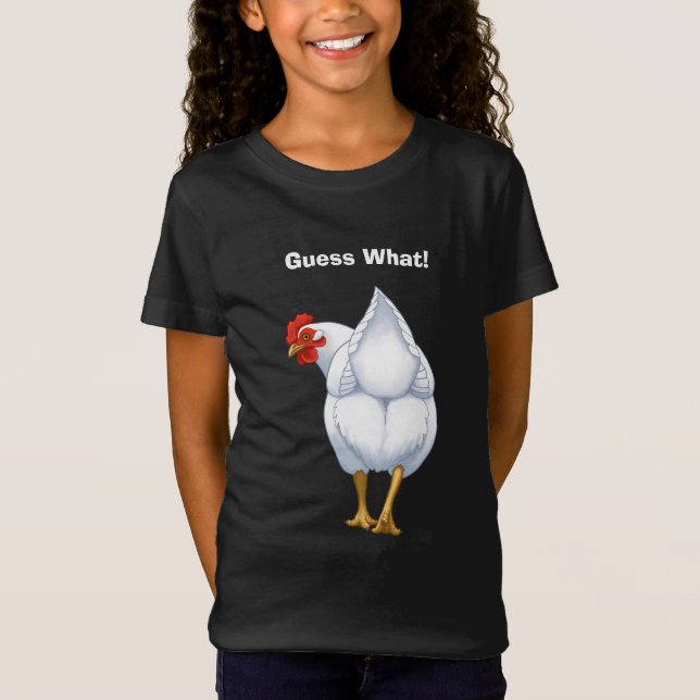 T-Shirt Drôle de deviner ce qu'est le blanc de poule (Devant)