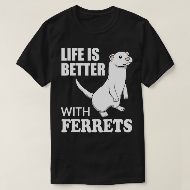T-shirt Drôle de dicton amateur de furet drôle de rongeur (Design devant)